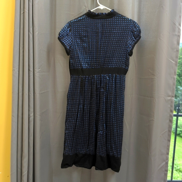 Women's designer dress black and blue by shoshana size 4 - Picture 2 of 8
